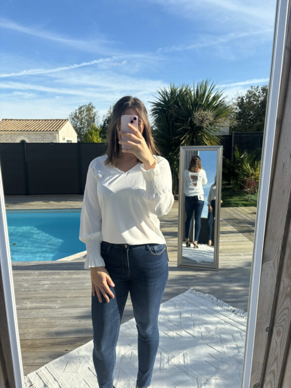 Top manche longue dos nu dentelle