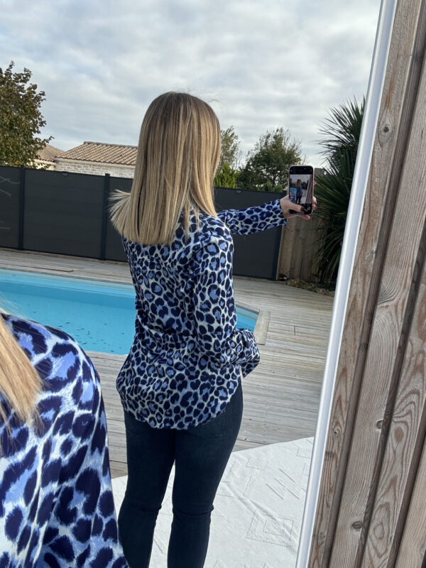 Chemise Léa satinée léopard