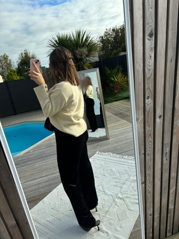 Pantalon noir en velours