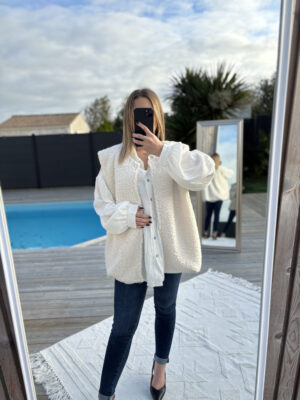 IMG_2683 Veste sans manche moumoute légère