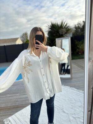 IMG_2691 Chemise en gaz de coton broderie palmier