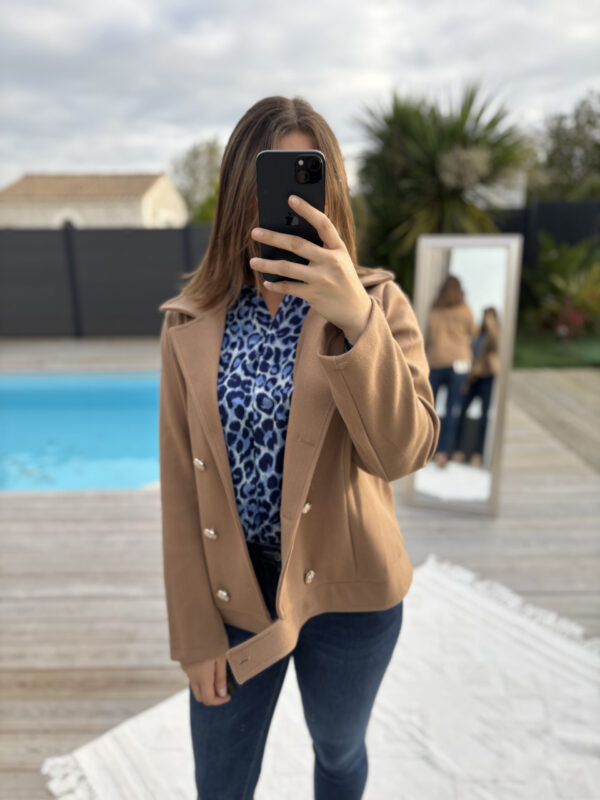Veste blazer chic à double boutonnage
