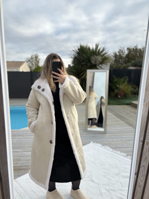 IMG_2731 Manteau long réversible fausse fourrure