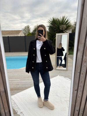 IMG_2815 (1) Veste blazer chic à double boutonnage