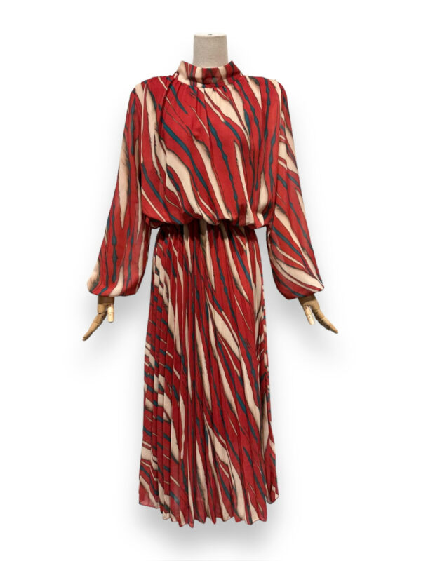 Robe longue imprimé à épaulettes