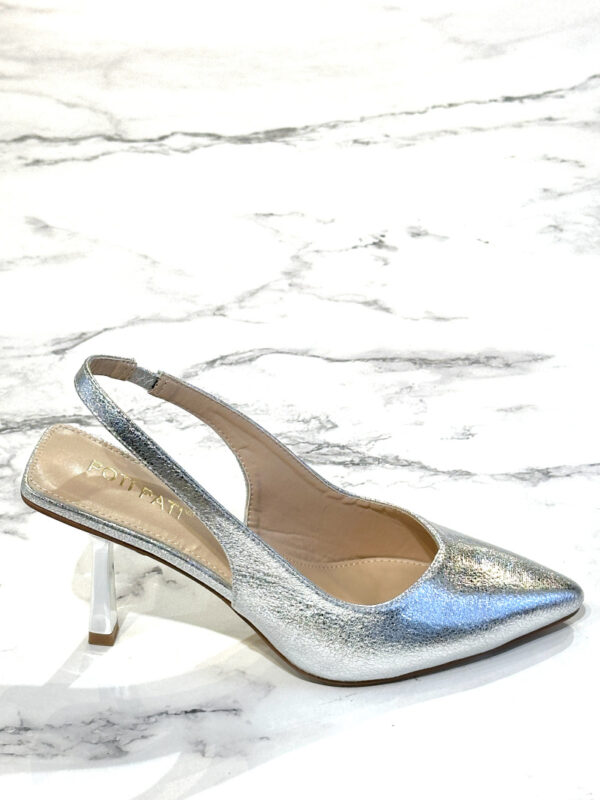 Escarpin Argenté talon 7cm