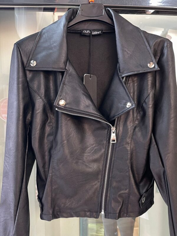 Veste perfecto Simili cuir sans poche