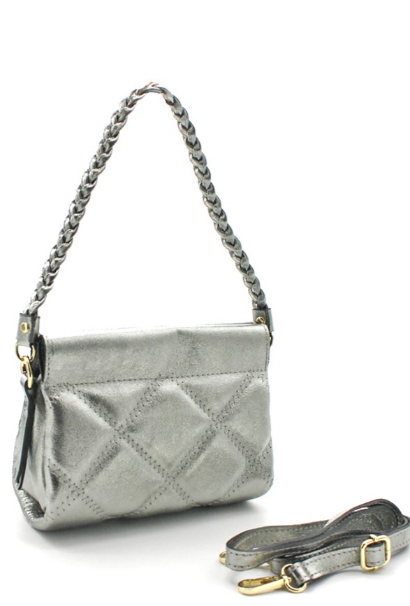 Petit sac à main en cuir Métallisé