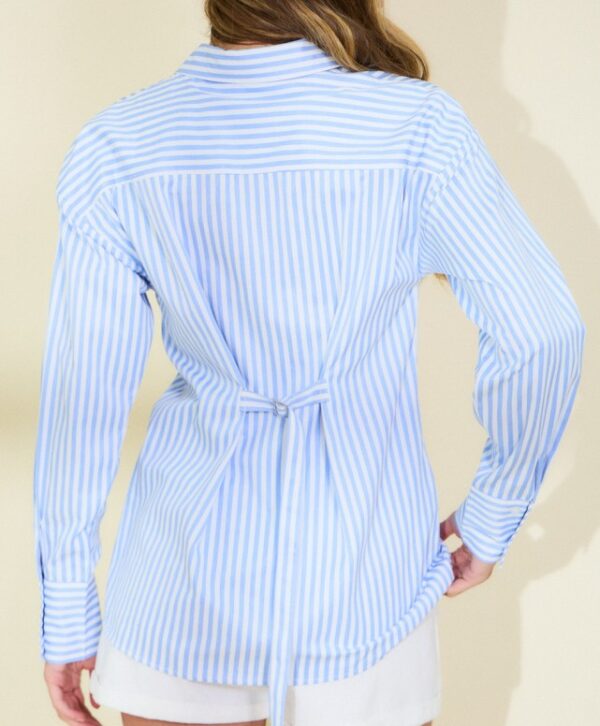 Chemise coton à rayures avec dos réglable