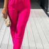 Ensemble pantalon crop top fuchsia