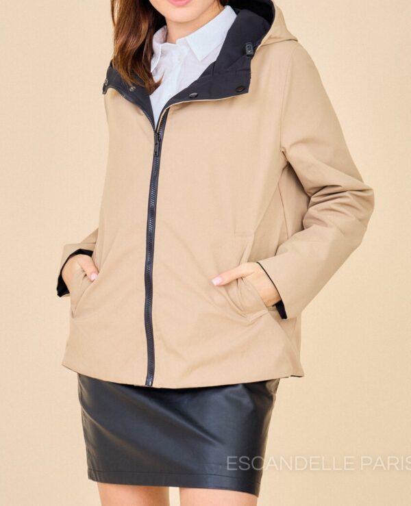 Parka courte réversible
