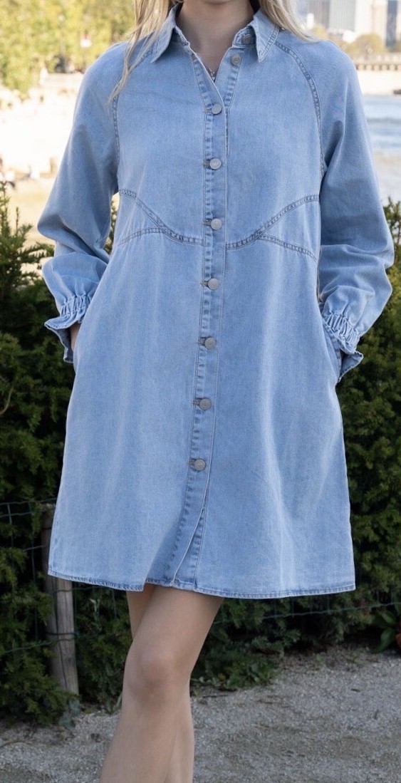 Robe chemise en jean