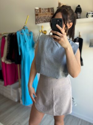 Jupe short taille haute