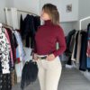 Pull Col Roulé Lurex & Tencel – Taille Unique