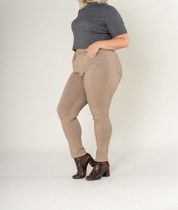 Slim push up ,taille haute, stretch ,couleur taupe