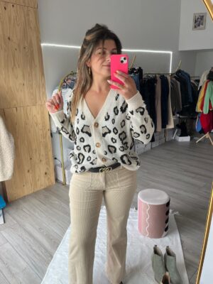 velour blanc1 Pantalon Wide Leg en Velours Beige Clair