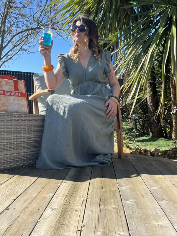 Robe longue gaze de coton