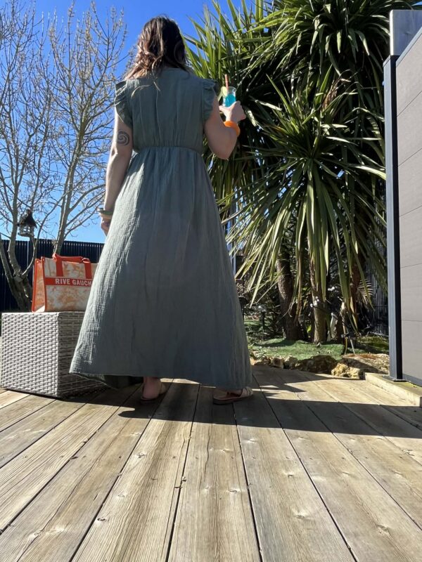 Robe longue gaze de coton